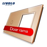 Cumpara ieftin Panou intrerupator simplu cu touch si priza simpla Livolo din sticla SmartElectro IntelligentHouse