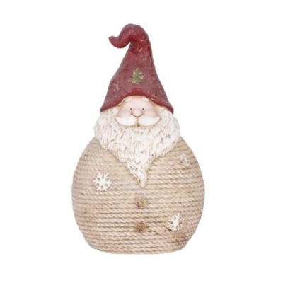 Decoratiune Craciun, ceramica, Mos Craciun cu caciulita rosie, 26x19x42.5 cm GartenVIP DiyLine foto