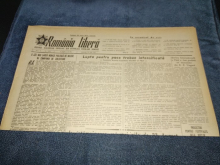 ZIARUL ROMANIA LIBERA 25 IULIE 1951