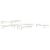Set mobilier relaxare de gradina 5 piese alb lemn masiv de pin