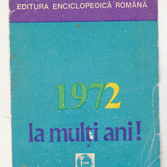 bnk cld Calendar de buzunar 1972 Editura Enciclopedica Romana