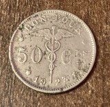 C50 - Moneda foarte veche - Belgia - 50 centimes - 1923
