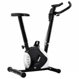 Bicicleta de fitness cu centura de rezistenta, negru GartenMobel Dekor, vidaXL