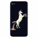 Husa silicon pentru Apple Iphone 4 / 4S, Unicorn Shitting Rainbows