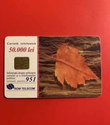 Cartela telefonică de colecție peisaj de toamnă foto