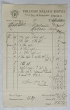 7.CHITANTA ELIBERATA FAMILIILOR DOCTORULUI CONSTANTIN DANIEL SI ANTON CARP , DE HOTELUL &#039; TRIANON PALACE &#039; DIN PARIS , 1932