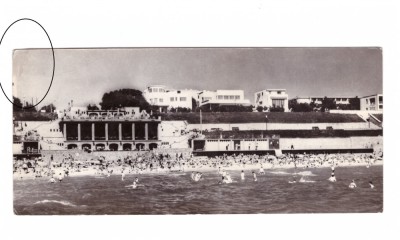 CP mare Eforie-Nord - Vile pe malul marii, RPR, circulata 1964, stare buna foto
