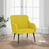 Gossi fotoliu, galben, 63x76x80 cm, catifea