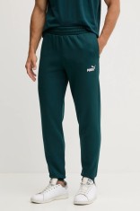 Puma pantaloni de trening culoarea verde, uni, 682607