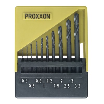 Set 10 burghie HSS, DIN 338, 0.3 - 3.2mm, Proxxon 28874 foto