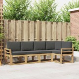 vidaXL Set de canapele de exterior cu pernă 5 pcs Alb și antracit 3387631