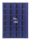 SAFE 186 Tava mare albastra pentru monede cu 24 locasuri de 46 mm