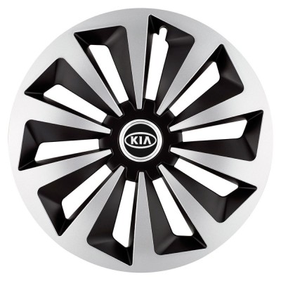 Set 4 capace roti Fox Gri-Negru R17 pentru gama auto Kia foto