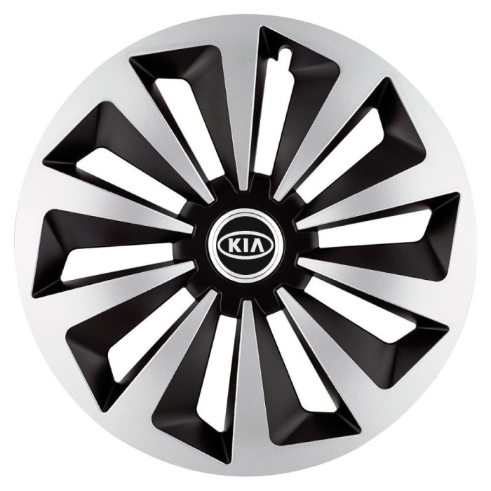 Set 4 capace roti Fox Gri-Negru R17 pentru gama auto Kia
