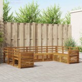 vidaXL Set canapele 9 piese Lemn Masiv Acacia Natural, Set mobilier gradina 304x189.5 cm