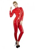 Cumpara ieftin Catsuit Bodystocking Latex Rosu
