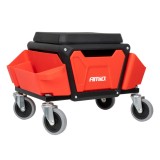 Scaun de atelier AMiO cu roti si compartiment pentru unelte, 135 kg