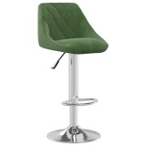 Cumpara ieftin Scaun de bar, verde inchis, catifea