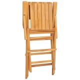 Scaune de gradina pliante, 8 buc., 55x61x90 cm, lemn masiv tec