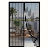 Plasa anti tantari insecte 210x100cm perdea cu magneti, culoare neagra.