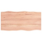 Cumpara ieftin Blat masa, 100x50x2 cm, maro, lemn stejar tratat contur organic