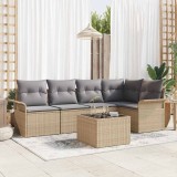 VidaXL Set de canapele pentru grădină 6 pcs 242.5 x 132.5 x 85 cm