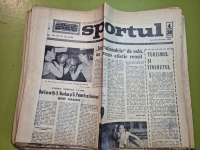 ziarul sportul 26 februarie 1968 - articol echipa de fotbal progresul, box foto