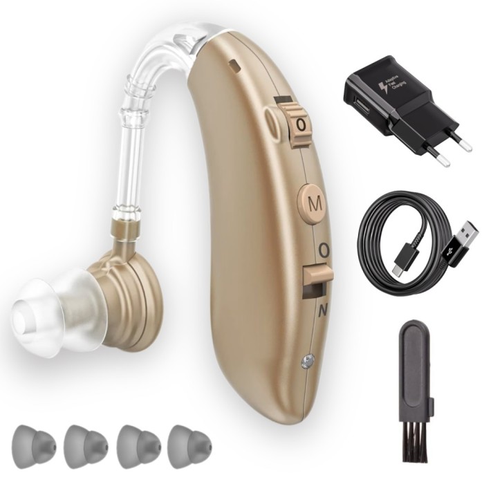 Aparat Auditiv Vala Tech&reg;️, 100H Autonomie, Amplificare 130dB, Reducere Zgomot, 4 Trepte Volum, 4 Moduri,Amplificator de Sunet, Hipoacuzie Medie