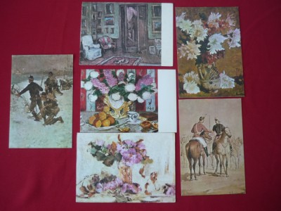 CARTE POSTALA, REPRODUCERI DE ARTA LOT 6 BUC. foto