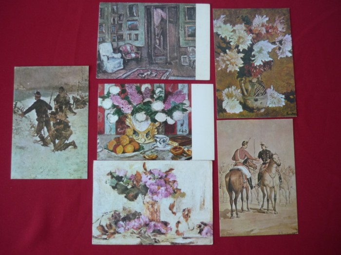 CARTE POSTALA, REPRODUCERI DE ARTA LOT 6 BUC.