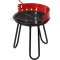 Gratar rotund rosu - 44x44x56cm