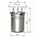 Filtru combustibil AUDI A1 (8X1, 8XK, 8XF) (2010 - 2016) BOSCH F 026 402 834