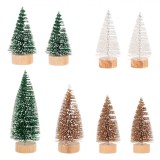 Set Brazi Decorativi de Crăciun, Glitter, 4 Mărimi, Verde/Alb/Auriu, 8 Bucăți, Oem