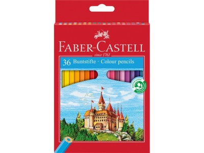 Creioane colorate hexagonale Faber-Castell 36 culori/set foto