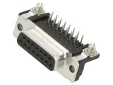 Conector D-Sub 15-Pin Mamă 90&deg; THT UNC 4-40