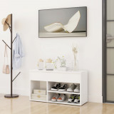Banchetă pantofar, alb, 80x30x45 cm, PAL, vidaXL
