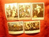 Serie mica Yemen - Pictura Florentina, UNESCO , 5 val. stampilate