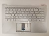 Carcasa Palmrest Tastatura Laptop Asus VivoBook S14 M433D M433DA M433I M433U X421IA 90NB0QRB-R31UI1 Argintie US Iluminata