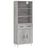 Cumpara ieftin Dulap inalt, gri sonoma, 69,5x34x180 cm, lemn compozit