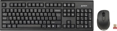 Kit TASTATURA si Mouse A4TECH, &amp;quot;GR-85+G3-630N&amp;quot;, wireless, 104 taste format standard, mouse 1000dpi, 3/1 butoane, negru, &amp;quot;7100N&amp;quot; (timbru verde 0.8 lei) foto