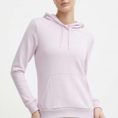 Puma bluză femei, culoarea violet, cu glugă, imprimeu 848332