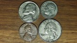 SUA / USA - set de colectie 4 monede diferite 4 presedinti - 1 cent 5 10 25 cents - 1978-2008 foarte frumoase !