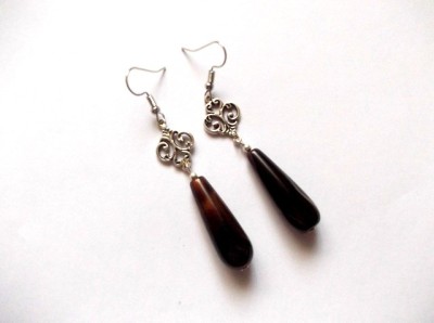 cercei agate maro 45045 foto