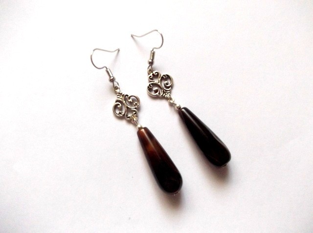 cercei agate maro 45045