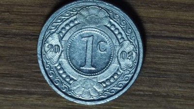 Antilele Olandeze - moneda de colectie exotica - 1 cent 2003 - senzationala ! foto