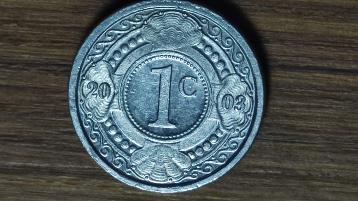 Antilele Olandeze - moneda de colectie exotica - 1 cent 2003 - senzationala !