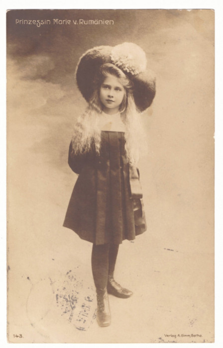 2344 - Princess MARIA, Regale, Romania - old postcard, real PHOTO - used - 1909