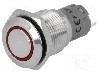 Intrerupator anti-vandalism, ON-(ON), &amp;Oslash;16mm, ONPOW - LAS2-GQF-11E/R12V/S-P foto