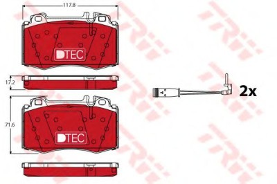 Set placute frana,frana disc MERCEDES CLK (C209) (2002 - 2009) TRW GDB1543DTE foto