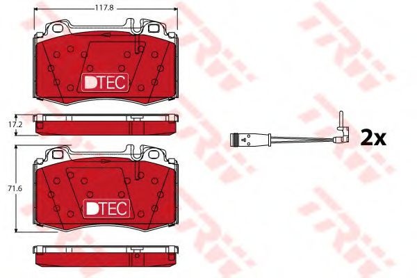 Set placute frana,frana disc MERCEDES CLK (C209) (2002 - 2009) TRW GDB1543DTE
